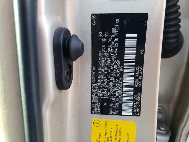 Photo 10 from auction – 2004 LEXUS RX 330 with VIN JTJHA31U140024765