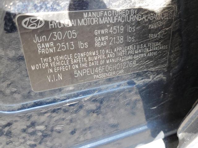 Photo 10 from auction – 2006 HYUNDAI SONATA GLS with VIN 5NPEU46F06H012769
