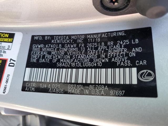 Photo 10 from auction – 2020 LEXUS ES 350 with VIN 58ADZ1B13LU060410