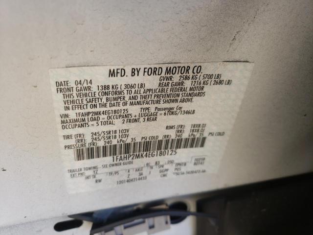 Photo 10 from auction – 2014 FORD TAURUS POL with VIN 1FAHP2MK4EG180125