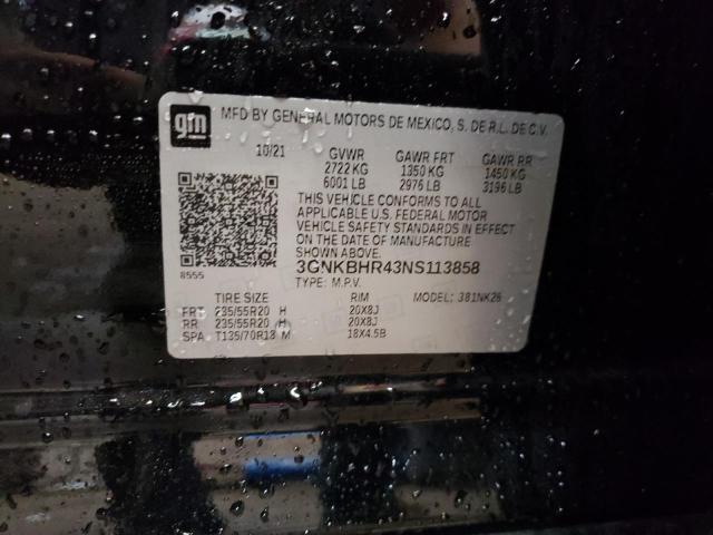 Photo 10 from auction – 2022 CHEVROLET BLAZER 2LT with VIN 3GNKBHR43NS113858