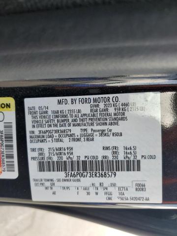 Photo 10 from auction – 2014 FORD FUSION S with VIN 3FA6P0G73ER368579