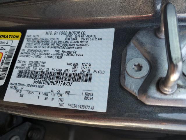 Photo 10 from auction – 2016 FORD FUSION SE with VIN 3FA6P0HD9GR174937