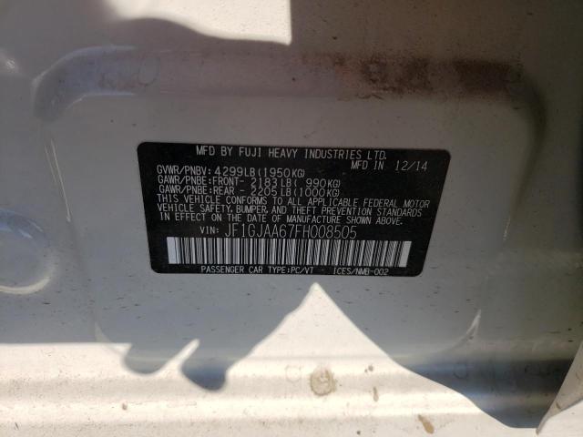 Photo 10 from auction – 2015 SUBARU IMPREZA with VIN JF1GJAA67FH008505