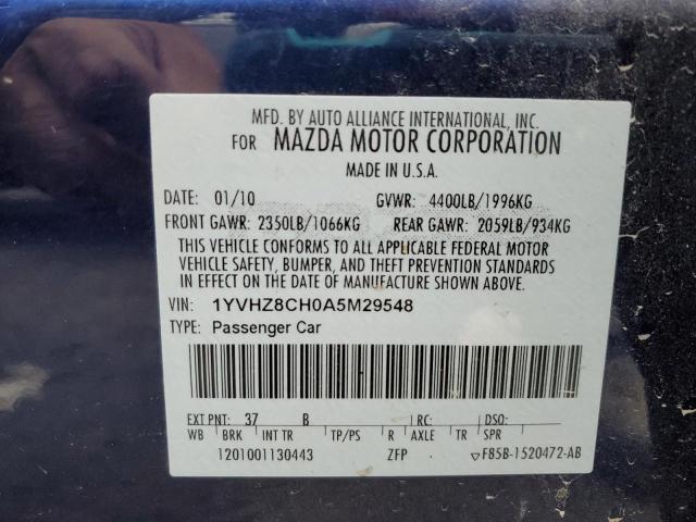 Photo 10 from auction – 2010 MAZDA 6 I with VIN 1YVHZ8CH0A5M29548