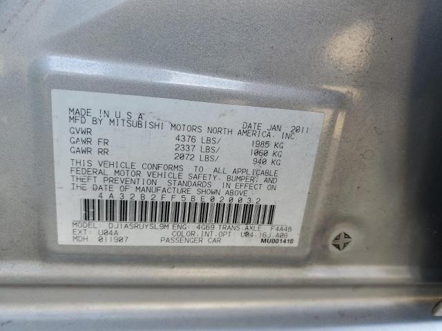 Photo 10 from auction – 2011 MITSUBISHI GALANT FE with VIN 4A32B2FF5BE020032