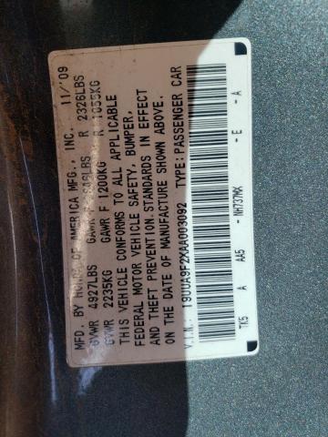 Photo 10 from auction – 2010 ACURA TL with VIN 19UUA9F2XAA003092