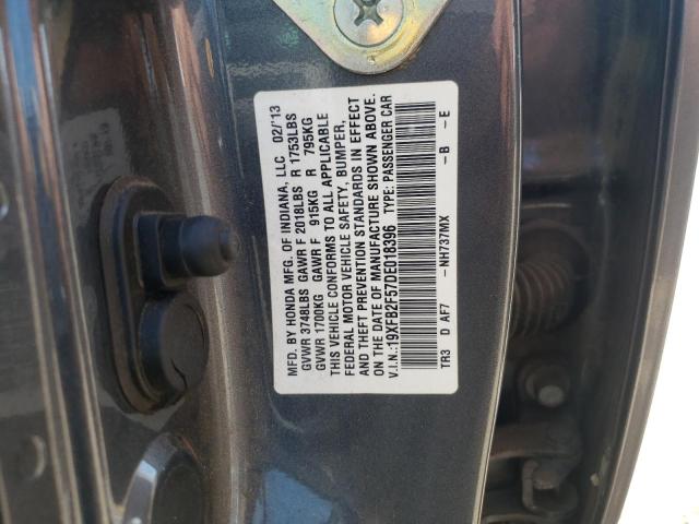 Photo 10 from auction – 2013 HONDA CIVIC LX with VIN 19XFB2F57DE018396
