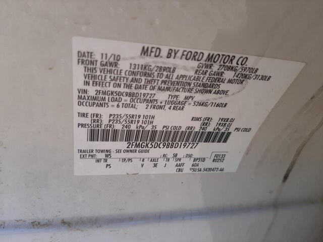 Photo 10 from auction – 2011 FORD FLEX LIMIT with VIN 2FMGK5DC9BBD19727