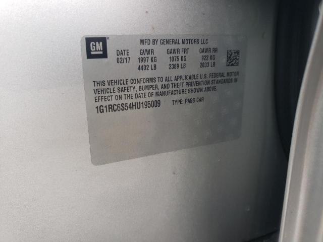 Photo 10 from auction – 2017 CHEVROLET VOLT LT with VIN 1G1RC6S54HU195009