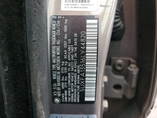 Photo 10 from auction – 2006 BMW X5 3.0I with VIN 5UXFA13516LY44820