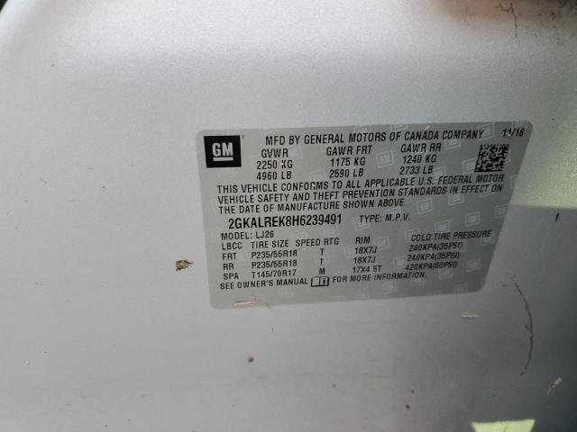 Photo 10 from auction – 2017 GMC TERRAIN DE with VIN 2GKALREK8H6239491