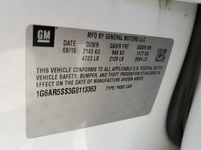 Photo 10 from auction – 2016 CADILLAC CTS LUXURY with VIN 1G6AR5SS3G0113363