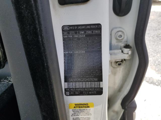 Photo 10 from auction – 2016 LAND ROVER RANGE ROVE with VIN SALVR2BG2GH078284