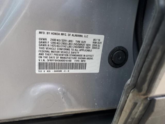 Photo 9 from auction – 2019 HONDA PASSPORT E with VIN 5FNYF8H56KB016188