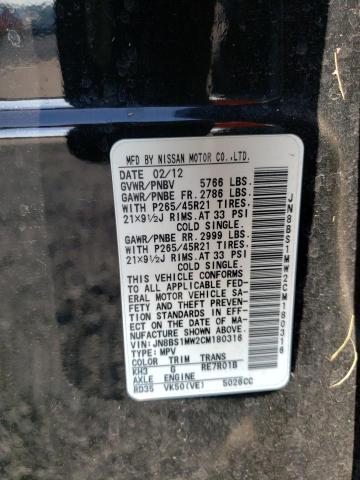 Photo 10 from auction – 2012 INFINITI FX50 with VIN JN8BS1MW2CM180316