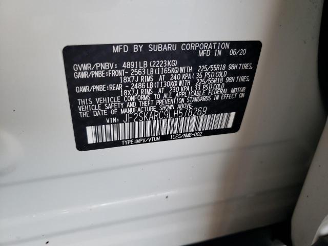 Photo 10 from auction – 2020 SUBARU FORESTER S with VIN JF2SKARC9LH578269