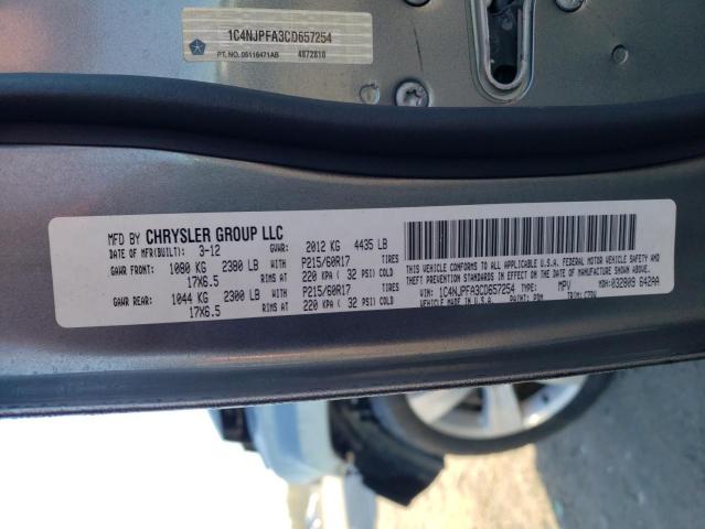 Photo 10 from auction – 2012 JEEP PATRIOT LA with VIN 1C4NJPFA3CD657254
