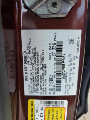 Photo 10 from auction – 2016 FORD FUSION SE with VIN 3FA6P0T91GR396455
