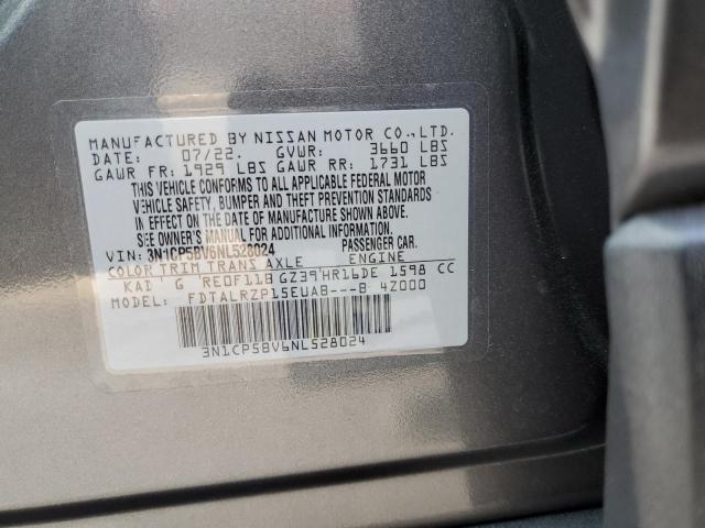 Photo 10 from auction – 2022 NISSAN KICKS S with VIN 3N1CP5BV6NL528024