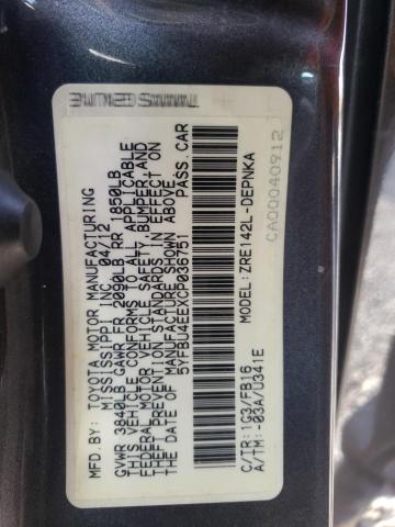 Photo 10 from auction – 2012 TOYOTA COROLLA BA with VIN 5YFBU4EEXCP036751