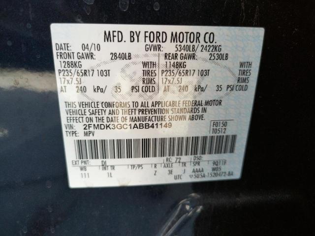 Photo 10 from auction – 2010 FORD EDGE SE with VIN 2FMDK3GC1ABB41149