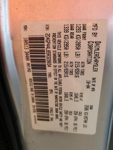 Photo 10 from auction – 2005 DODGE GRAND CARA with VIN 2D4GP44L85R329034