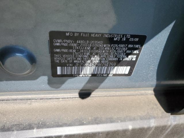 Photo 10 from auction – 2009 SUBARU FORESTER 2 with VIN JF2SH64629H794759