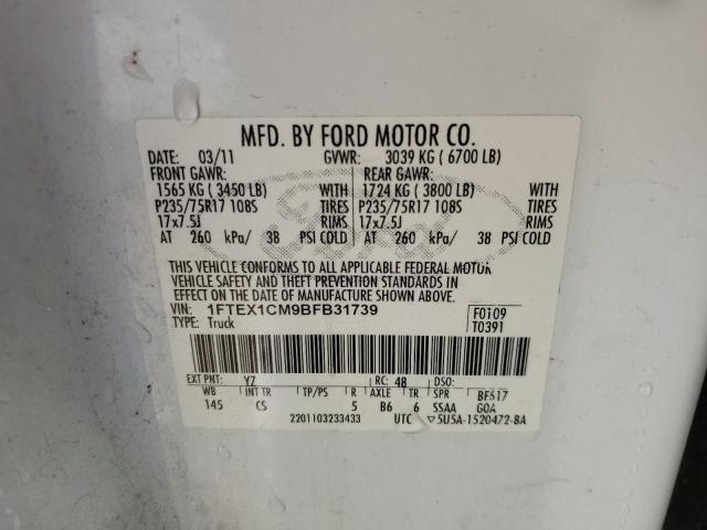 Photo 10 from auction – 2011 FORD F150 SUPER with VIN 1FTEX1CM9BFB31739