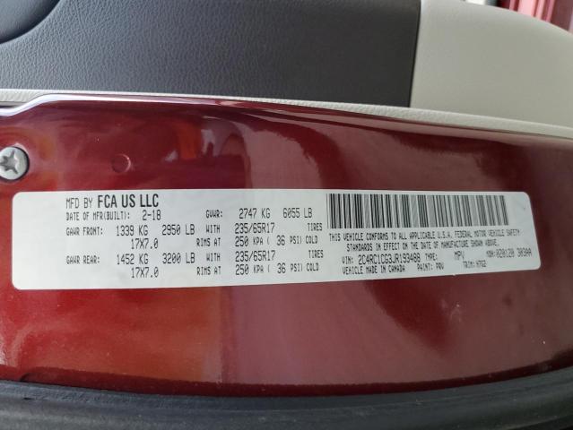 Photo 10 from auction – 2018 CHRYSLER PACIFICA L with VIN 2C4RC1CG3JR193488