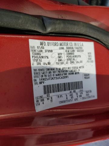 Photo 10 from auction – 2003 FORD EXPLORER X with VIN 1FMZU73K73UC62091