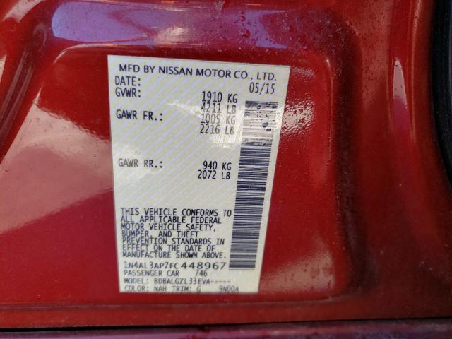 Photo 10 from auction – 2015 NISSAN ALTIMA 2.5 with VIN 1N4AL3AP7FC448967