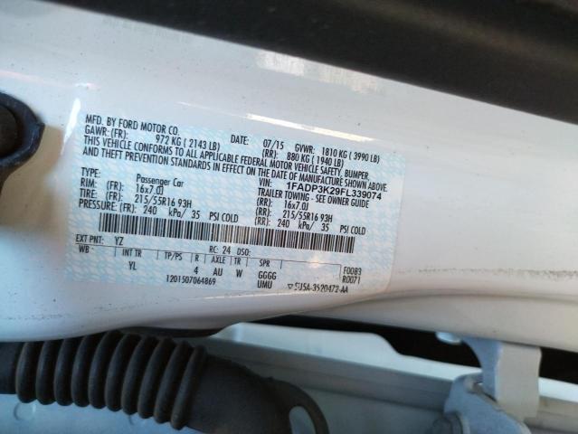 Photo 10 from auction – 2015 FORD FOCUS SE with VIN 1FADP3K29FL339074