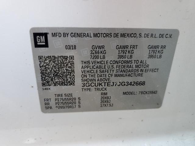 Photo 10 from auction – 2018 CHEVROLET SILVERADO with VIN 3GCUKTEJ7JG342668