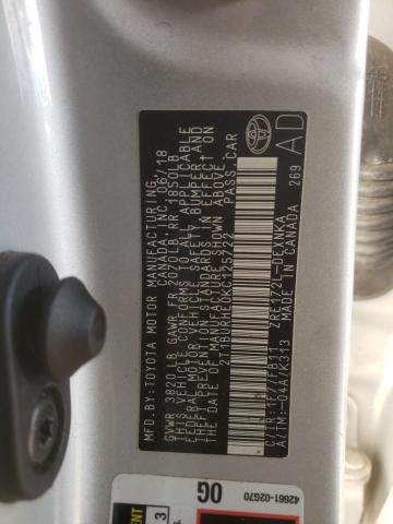 Photo 10 from auction – 2019 TOYOTA COROLLA L with VIN 2T1BURHE0KC125722