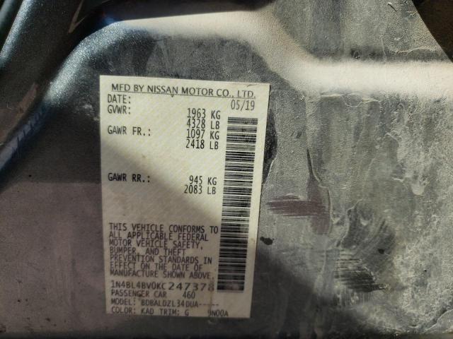 Photo 10 from auction – 2019 NISSAN ALTIMA S with VIN 1N4BL4BV0KC247378