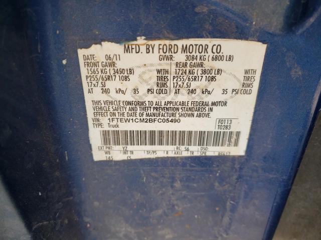 Photo 10 from auction – 2011 FORD F150 SUPER with VIN 1FTEW1CM2BFC05490