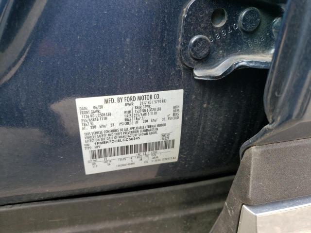 Photo 10 from auction – 2020 FORD EXPLORER X with VIN 1FMSK7DH6LGC50345
