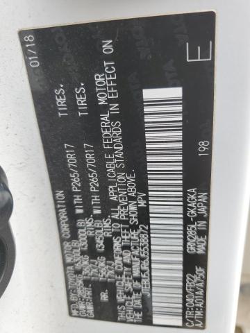 Photo 10 from auction – 2018 TOYOTA 4RUNNER SR with VIN JTEBU5JR6J5538872