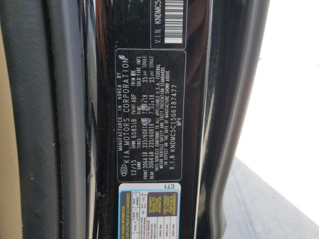 Photo 10 from auction – 2016 KIA SEDONA EX with VIN KNDMC5C15G6187477