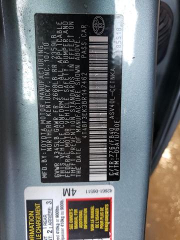 Photo 10 from auction – 2011 TOYOTA CAMRY BASE with VIN 4T4BF3EK3BR147462