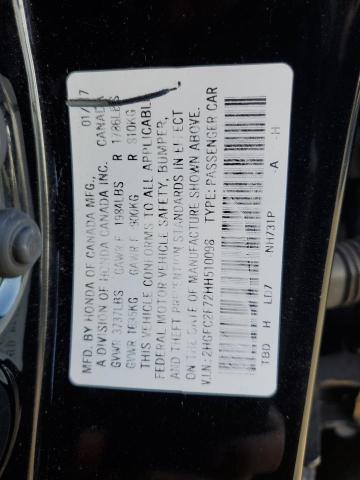 Photo 10 from auction – 2017 HONDA CIVIC EX with VIN 2HGFC2F72HH510098