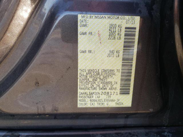 Photo 10 from auction – 2014 NISSAN ALTIMA 2.5 with VIN 1N4AL3AP1EN208171