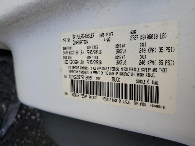 Zdjęcie 10 z aukcji – 2007 DODGE DAKOTA ST z VIN 1D7HE22K87S216679