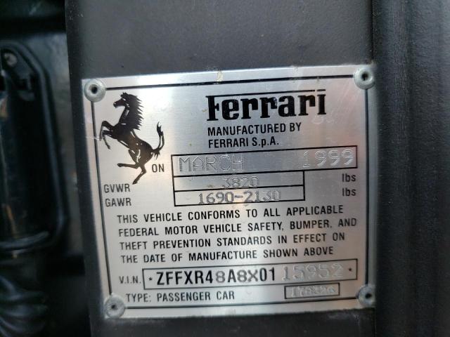 Снимка 10 от търг – 1999 FERRARI F355 F1 SP с VIN ZFFXR48A8X0115952