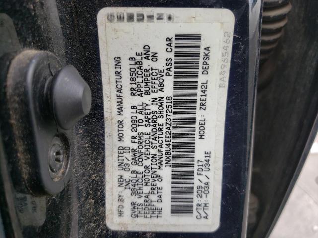 Photo 10 from auction – 2010 TOYOTA COROLLA BA with VIN 1NXBU4EE2AZ372518