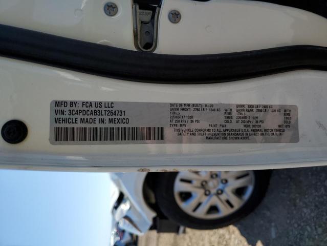 Photo 10 from auction – 2020 DODGE JOURNEY SE with VIN 3C4PDCAB3LT264731