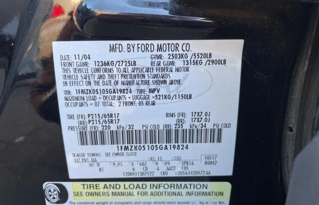 Photo 10 from auction – 2005 FORD FREESTYLE with VIN 1FMZK05105GA19824