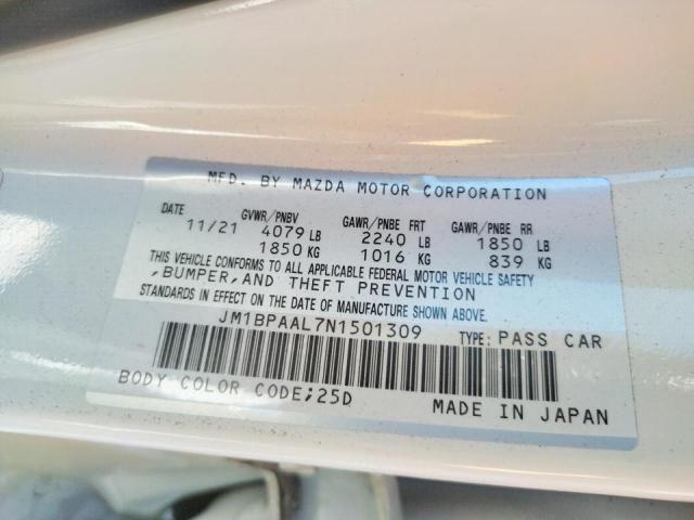 Photo 10 from auction – 2022 MAZDA 3 with VIN JM1BPAAL7N1501309