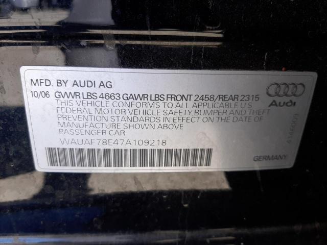 Photo 10 from auction – 2007 AUDI A4 2 with VIN WAUAF78E47A109218